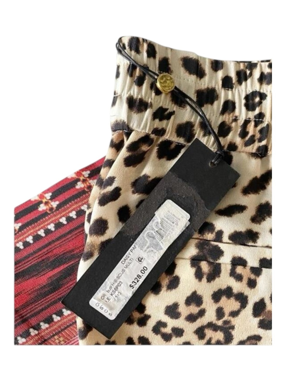 new Kobi Halperin 𑁍 Silk Leopard Print Wide Leg Pant 𑁍 Hibiscus Contrast 𑁍 M - Picture 13 of 16